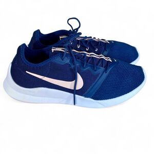 Nike Viale Tech Racer Women’s Running Shoes Navy Pink AT4345 400 Size 9.5